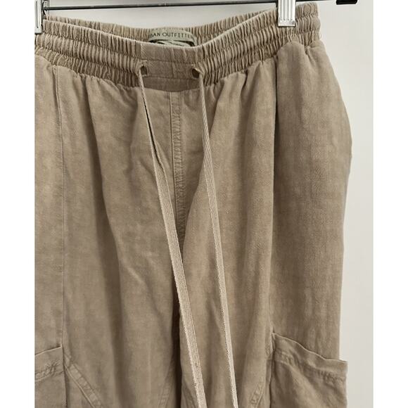 Womens Urban Outfitters Beige Cargo loose Jogger Pants with drawstring Size XS - Picture 3 of 10